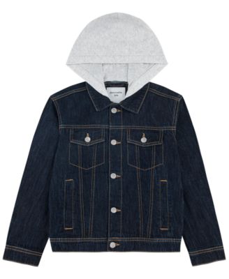 Boys' 5-18 Long-Sleeve Hooded Denim Jacket