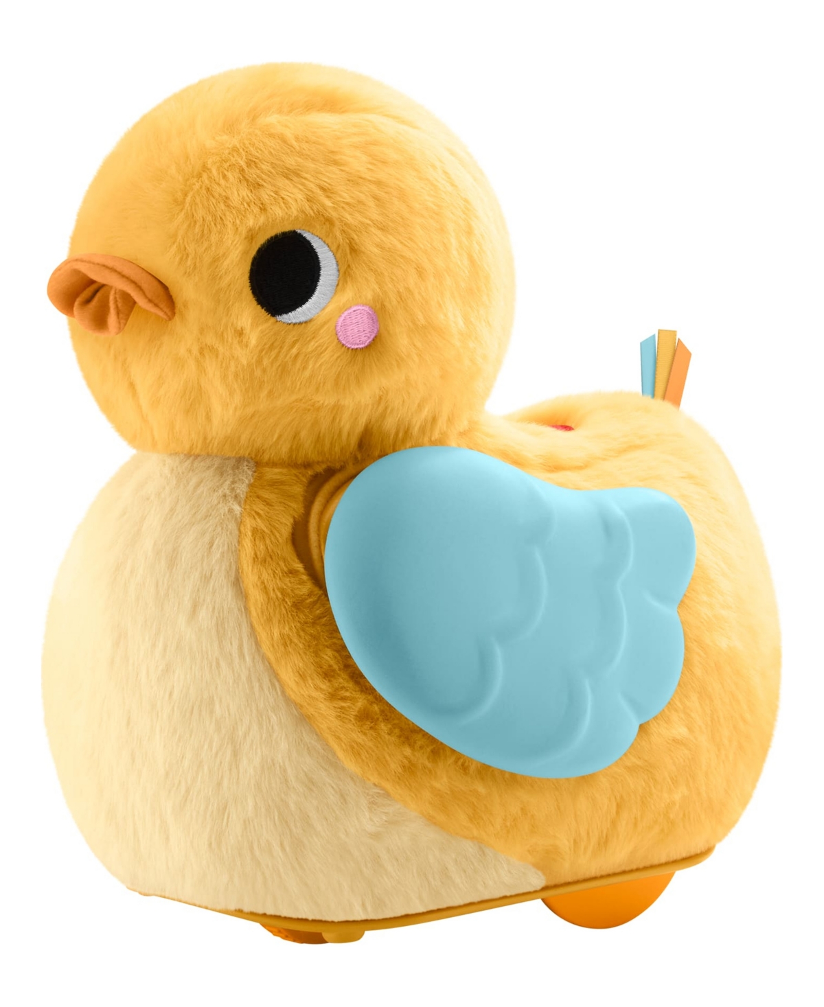 Fisher Price 4-in-1 Cuddle and Crawl Duck, Baby Musical Tummy Time and Crawling Plush Toy, Ages Birth+