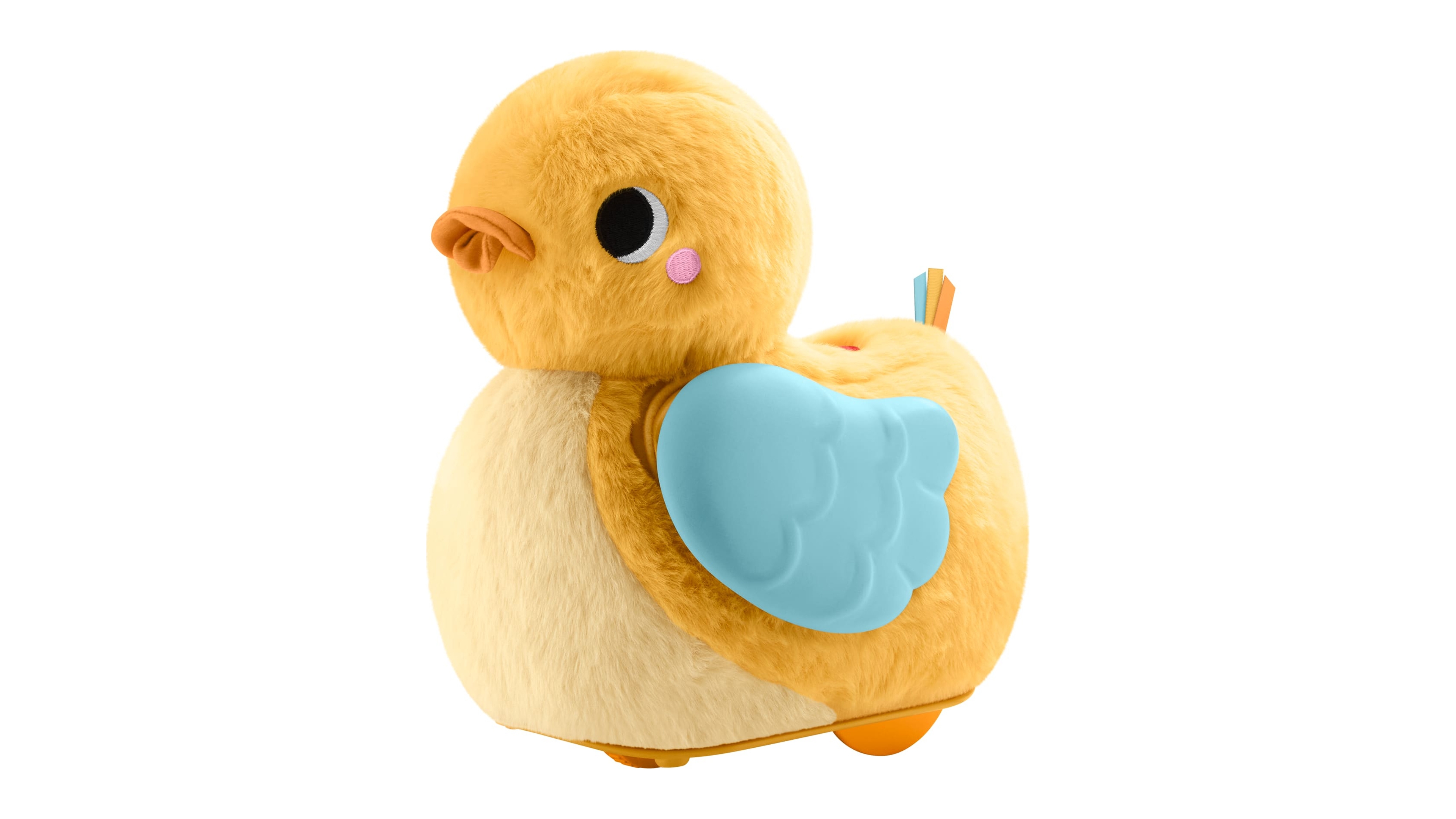 Fisher Price 4-in-1 Cuddle and Crawl Duck, Baby Musical Tummy Time and Crawling Plush Toy, Ages Birth+