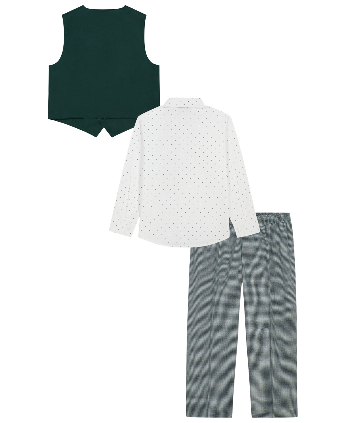 Nautica Boys' 2T-7 Long-Sleeve Shirt, Vest, Pants and Tie, 4-Piece Set