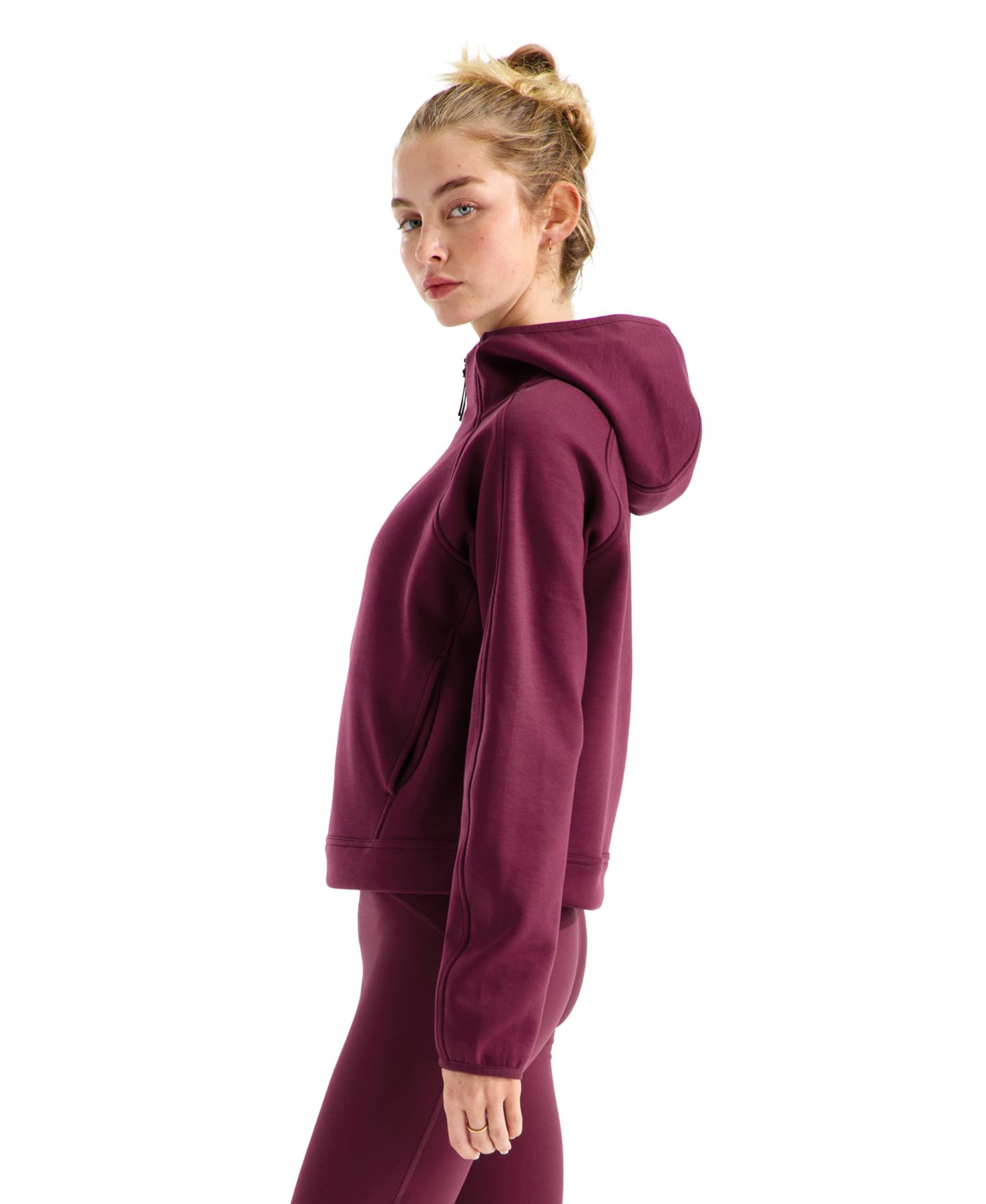Женское худи The North Face Jaida Quarter Zip, цвет: Бордовый — фото 3