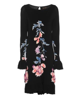 Women's Floral Print Stretch Knit Mini Dress