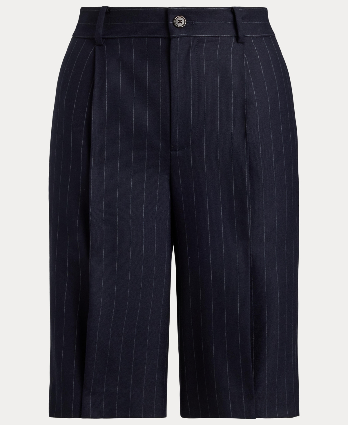 Lauren Ralph Women's Pinstripe Wool-Blend Twill Bermuda Shorts, 12" Inseam