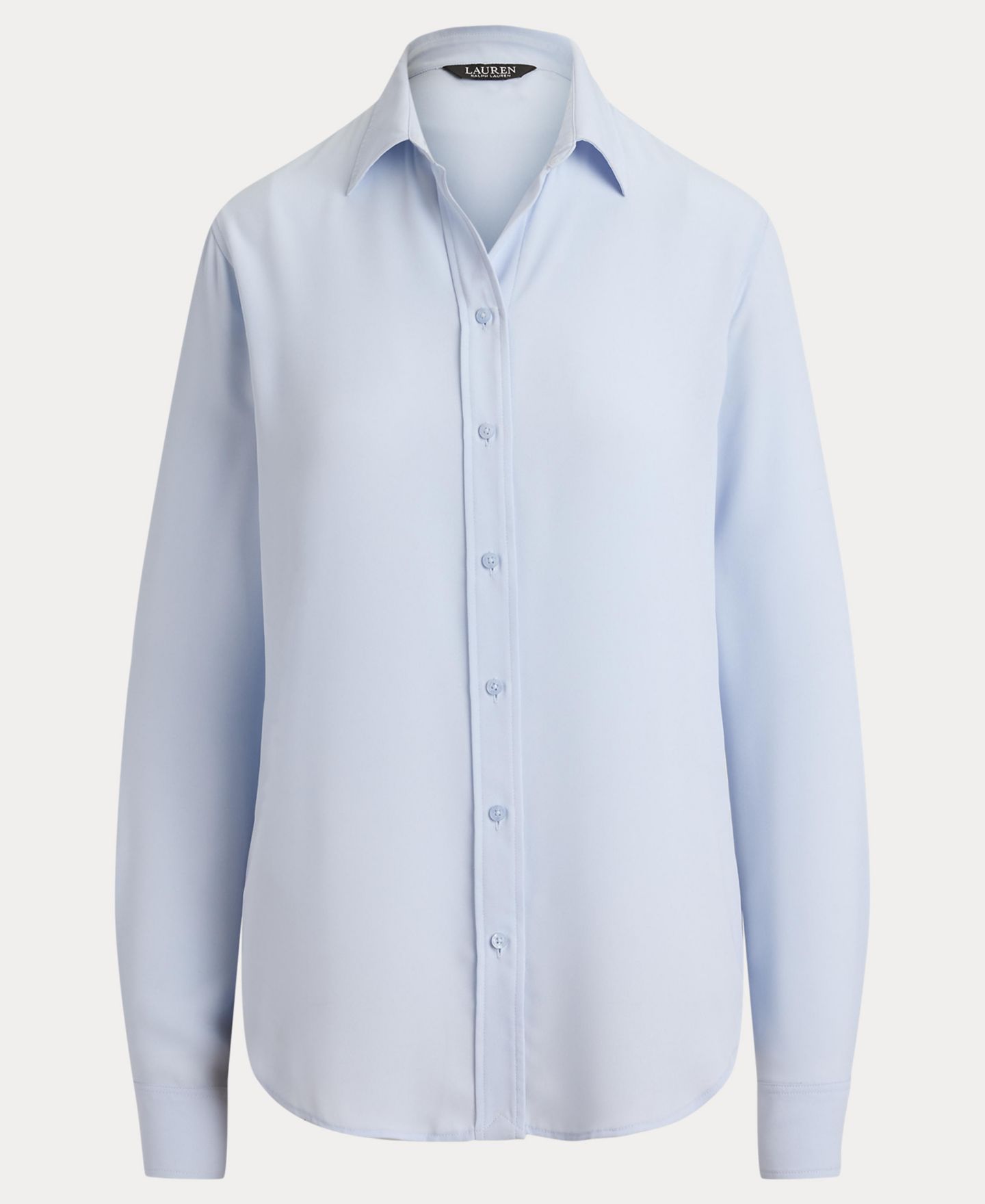 Женская рубашка Lauren Ralph Lauren Long-Sleeve Collared, цвет: Синий — фото 5