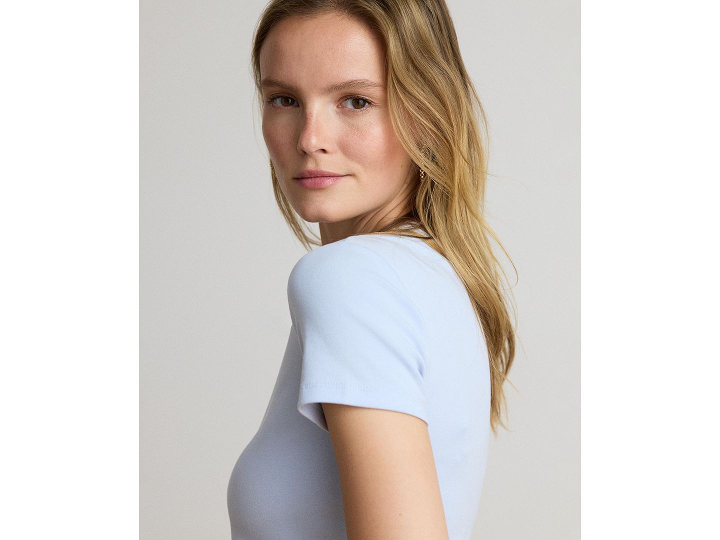 Женская футболка Lauren Ralph Lauren Stretch Knit, цвет: Синий — фото 3