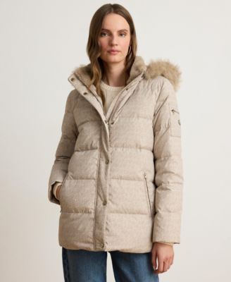 Women's Hooded Puffer Coat, Created for Macy's