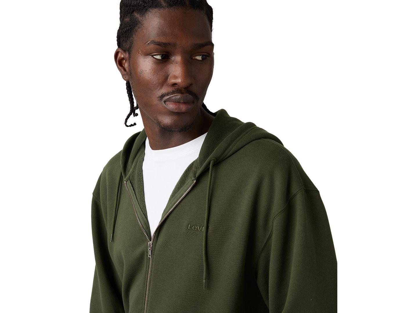 Мужское худи Levi's Fleece Relaxed-Fit Zip-Up, цвет: Deep Depths — фото 3