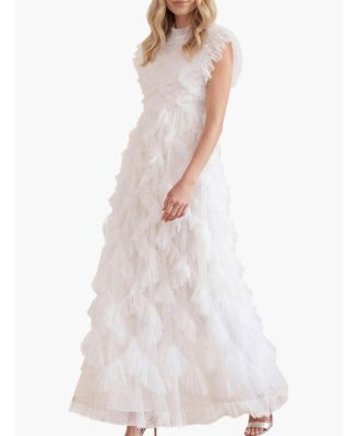 Women's Genevieve Ruffle Short Sleeve Maxi Gown