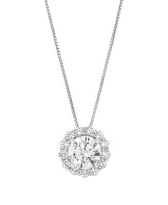 IGI Certified Lab-Grown Diamond Pendant Necklace (2 ct. t.w.) in 14k White Gold