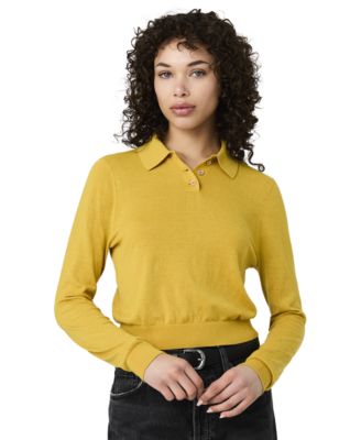 Women's Nola Fine Knit Collared Long-Sleeve Top
