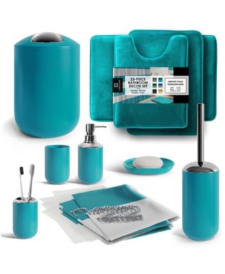 Complete Bathroom Set with Bath Rugs Set