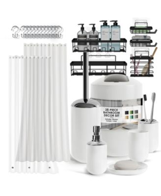 Piece Complete Bathroom Set with Shower Caddy
