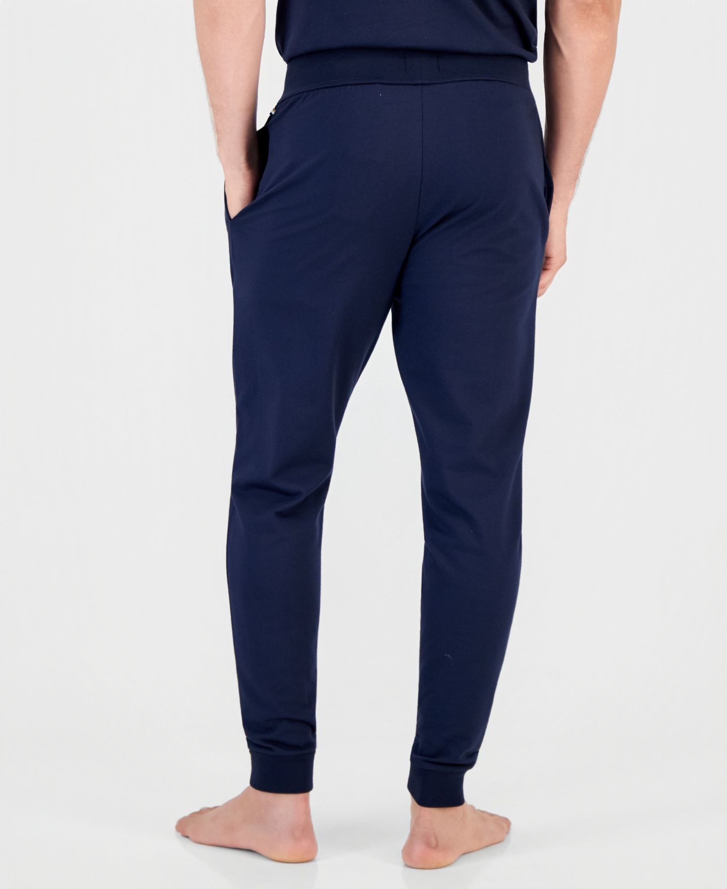 Мужские брюки BOSS by Hugo Boss Authentic Heatseal-Logo Cotton Jogger, цвет: Тёмный синий — фото 2