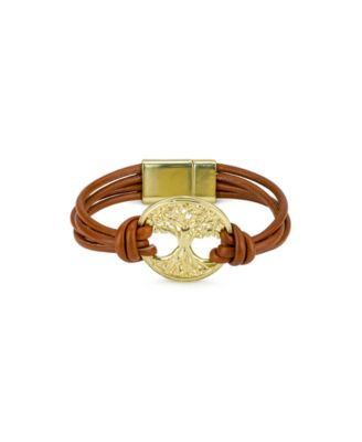 Wrapped Leather Collection Magnetic Snap Bracelet