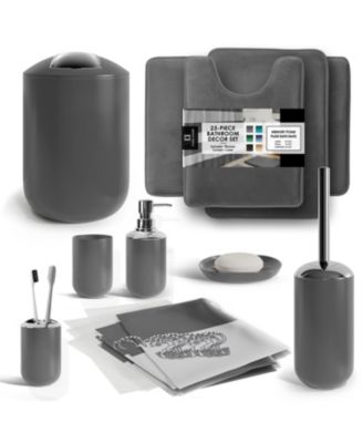 Complete Bathroom Set with Bath Rugs Set