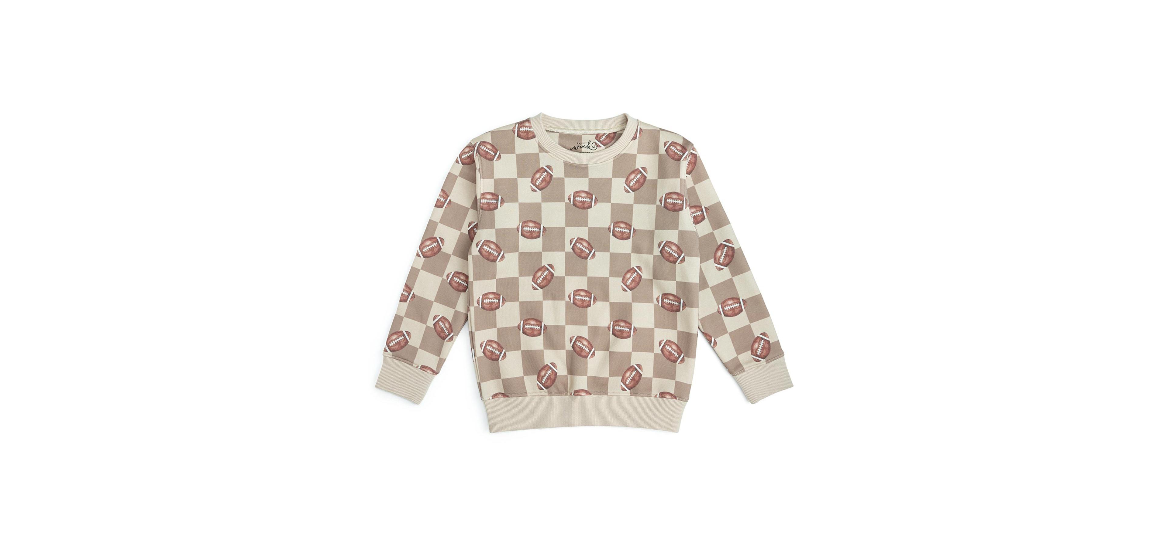 Sweet Wink Toddler Boys(2T-4T) Football Checkered Sweatshirt