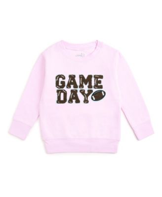 Little Girls Game Day Patch Sweatshirt