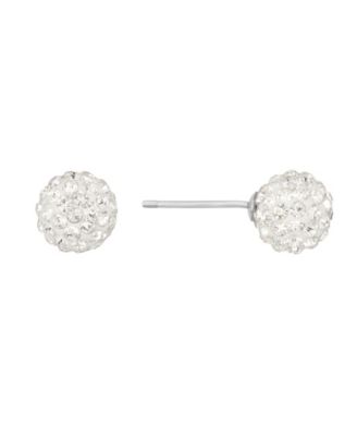 8mm Crystal Ball Stud Earrings