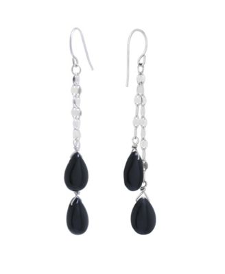 Double Teardrop Chain Drop Earrings