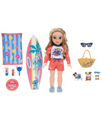 Lilo & Stitch-Inspired 18" Beach Fashion Doll with Two Puppies