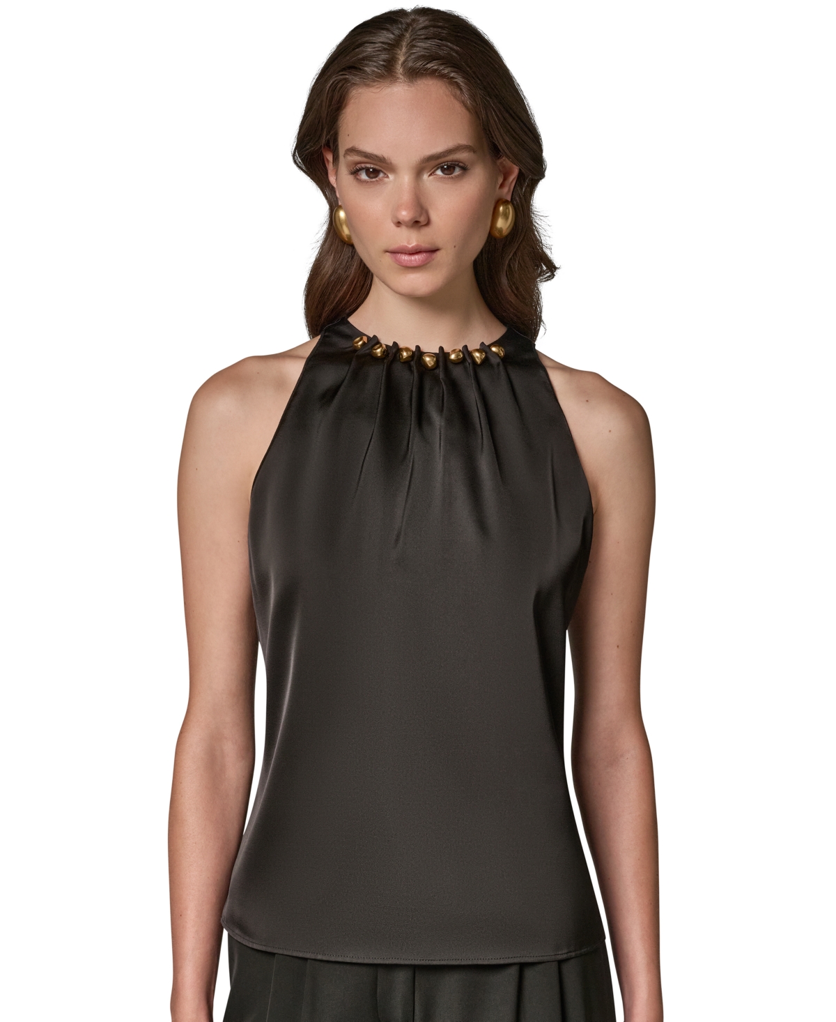 Donna Karan New York Women's Crewneck Sleeveless Top