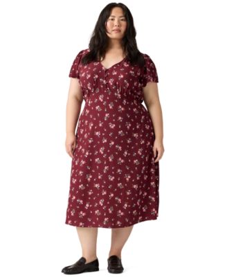 Plus Size Lilith V-Neck Midi Dress