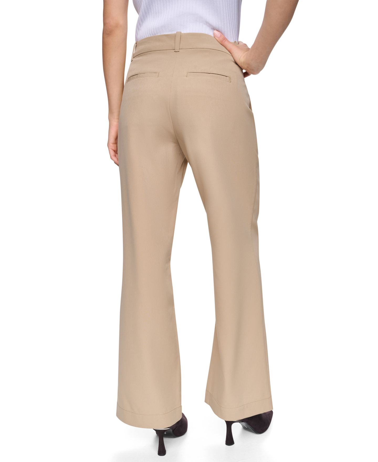 Женские брюки DKNY Seamed Bi-Stretch Flare-Leg, цвет: Travertine — фото 5