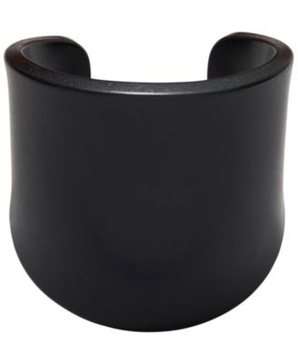 Black-Tone Resin Cuff Bracelet