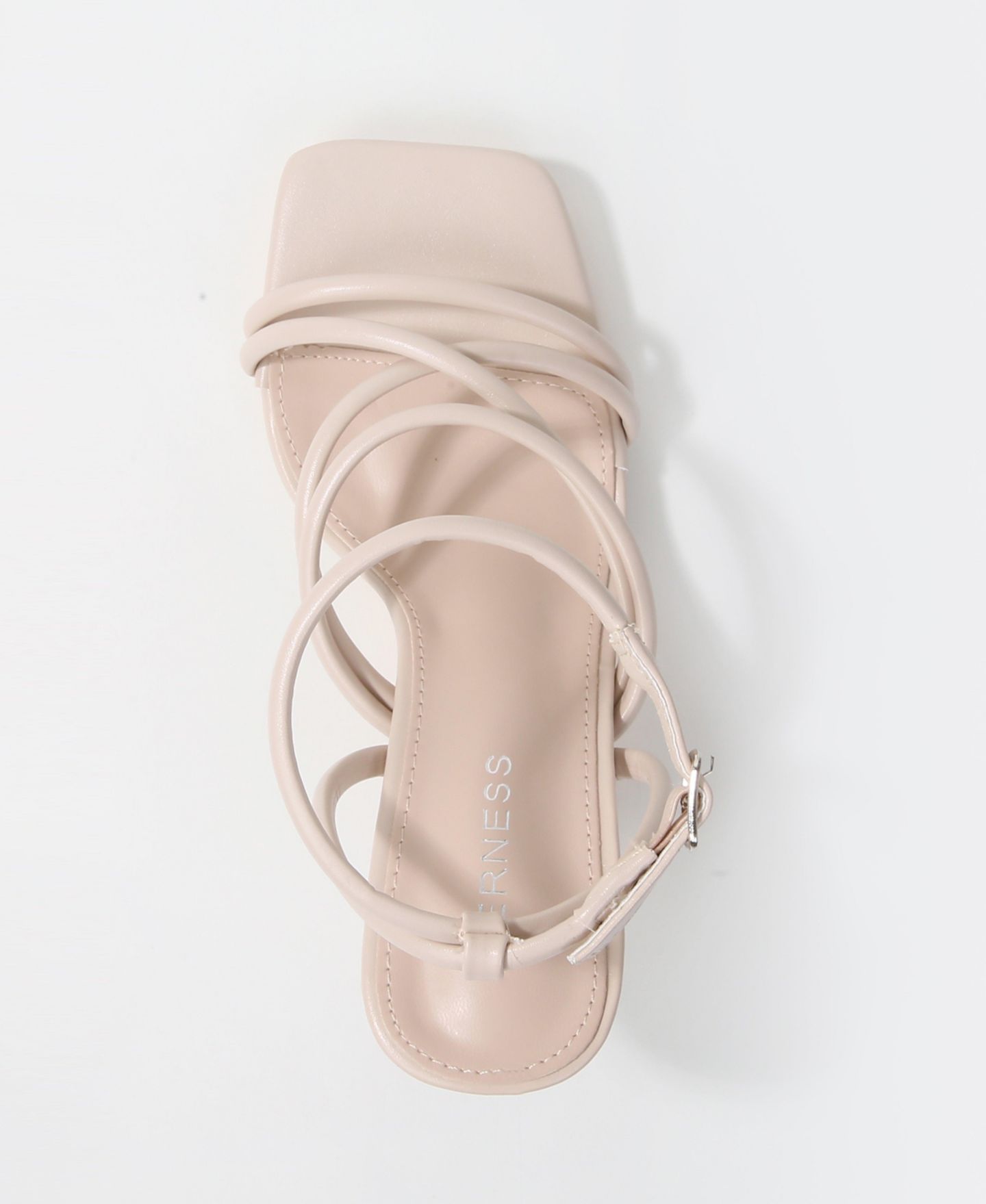 Женские сандалии BERNESS Jamie Tubular Strap Heeled, цвет: Бежевый — фото 5