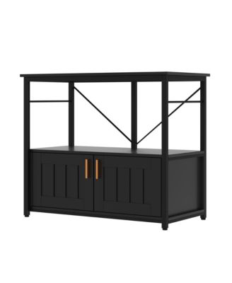 Aquarium Stand for 40-50 Gallon Tanks – Modern Metal and Wood Storage Shelf – Double-Tier Organizer – Holds 660lbs – Adjustable Leveling Feet