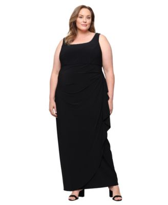 Plus Size Jacket and Scoop Neck Ball Gown, 2-Piece Set