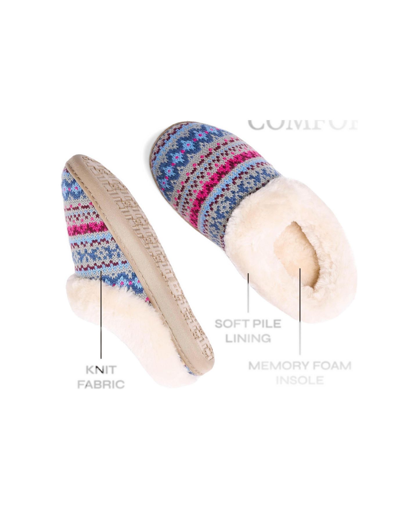 Женские сабо Minnetonka Dina Clog Slippers, цвет: Синий разноцветный — фото 2