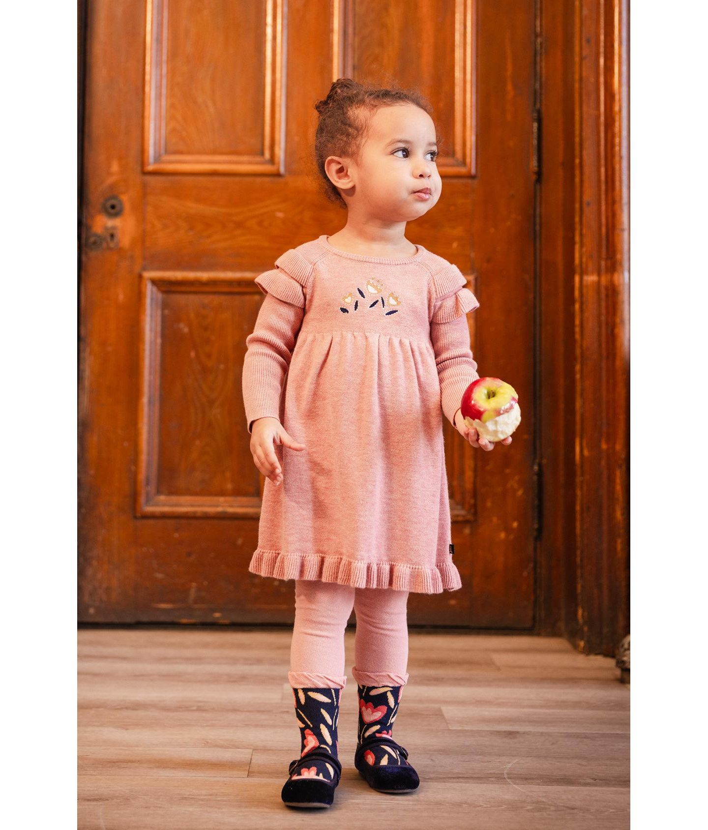 Платье Deux par Deux Knitted Dress для девочек, цвет: Розовый — фото 2