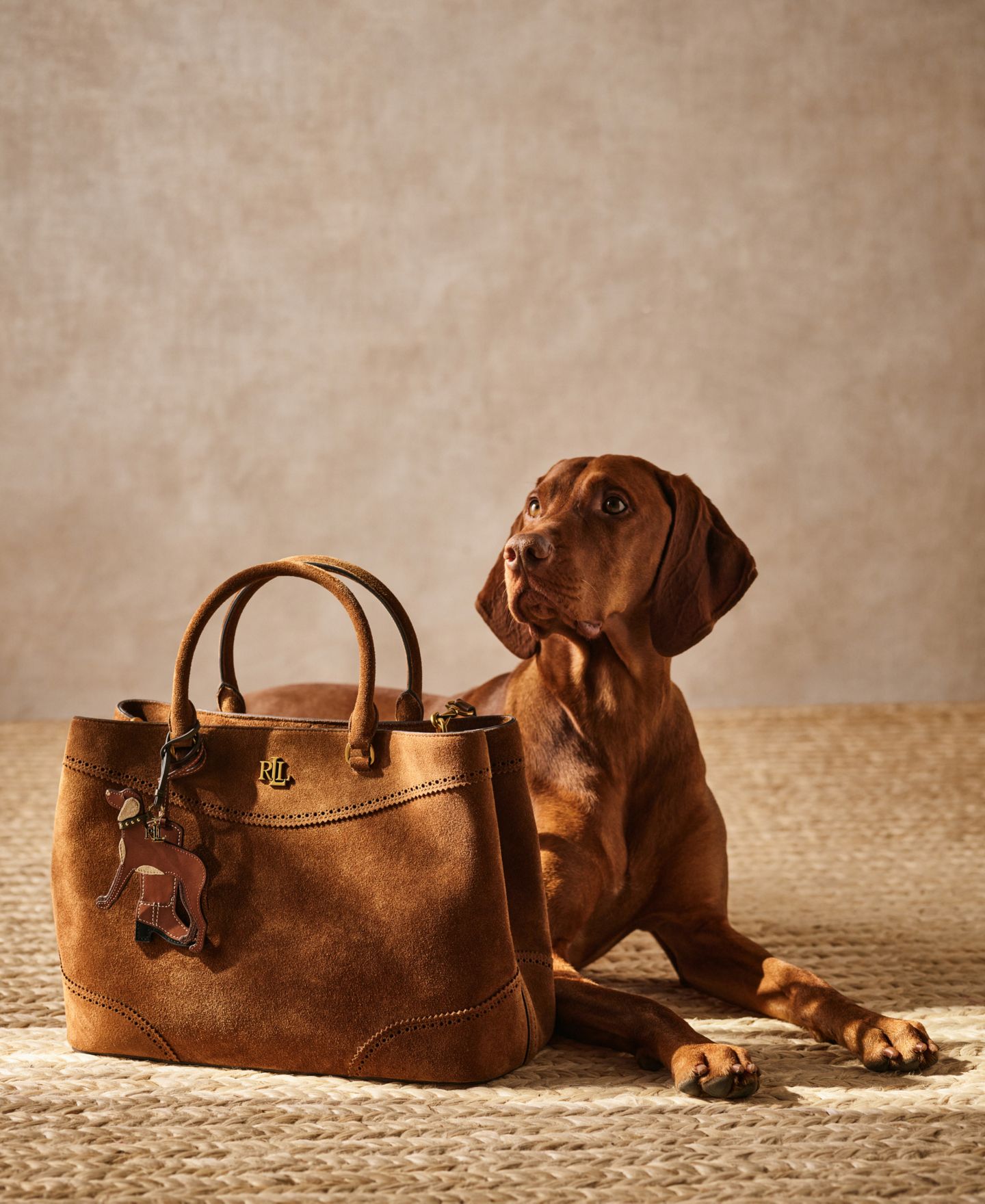 Женская большая замшевая сумка-сэтчел Lauren Ralph Lauren Marcy, цвет: Чёрный — фото 9