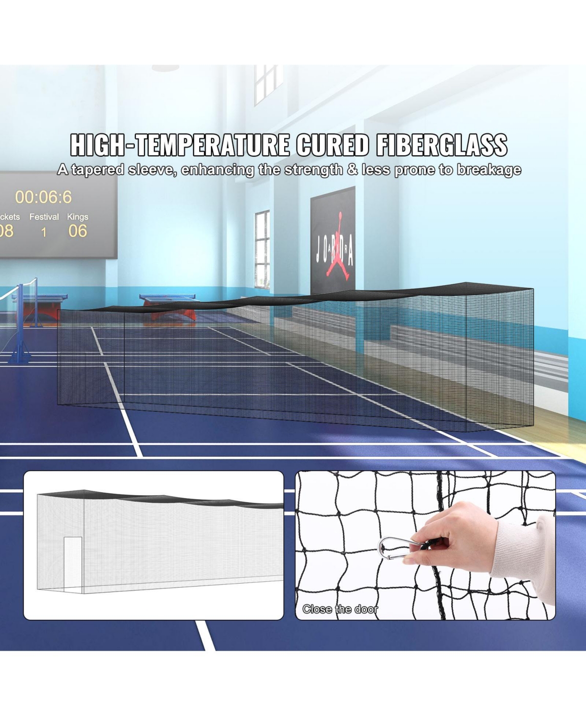 Vevor 70Feet Softball Baseball Cage Netting Heavy Duty Pe Pitching Batting Net