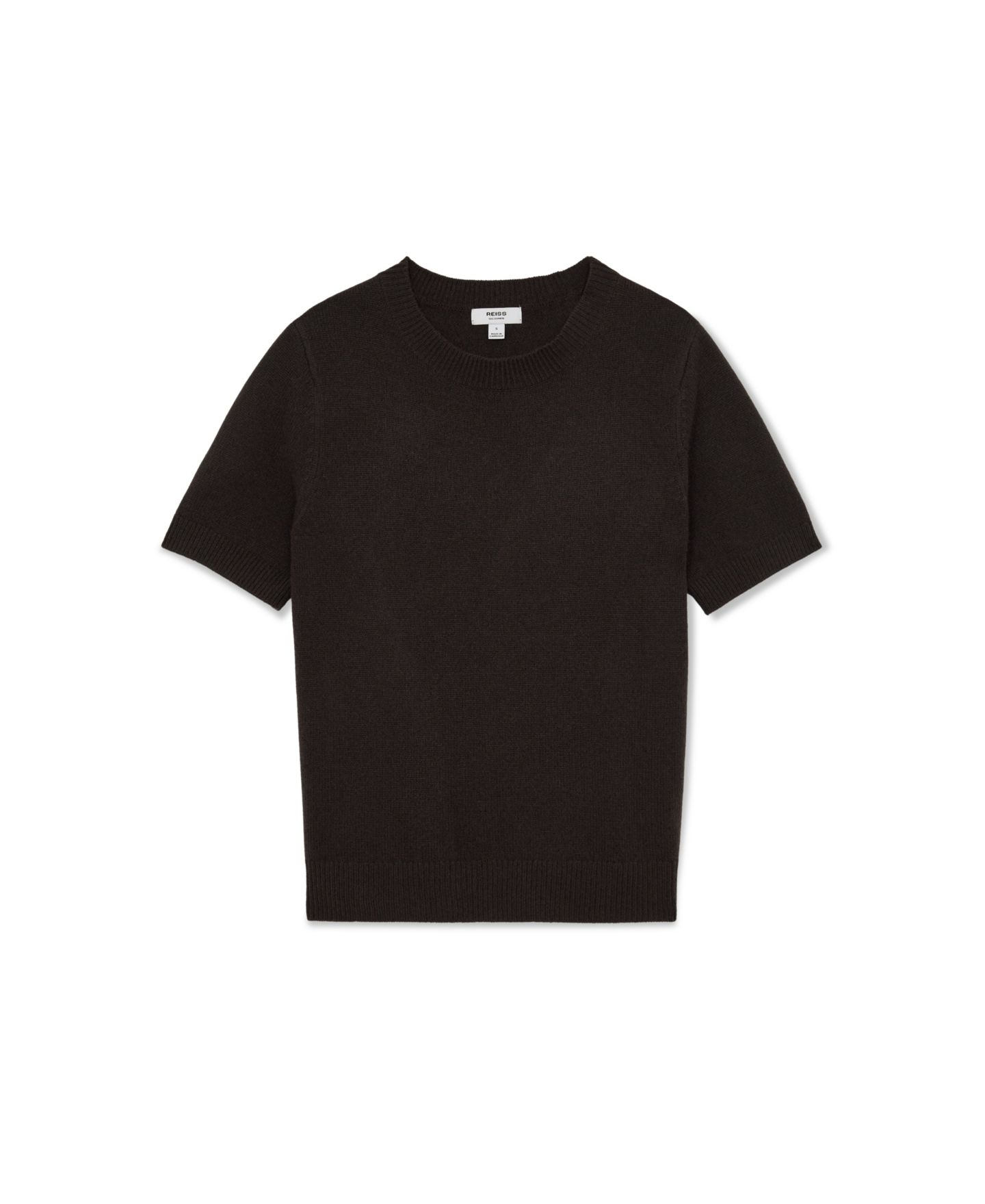 Женская футболка REISS Stevie Cashmere Short-Sleeve T-Shirt, цвет: Виноградный — фото 5