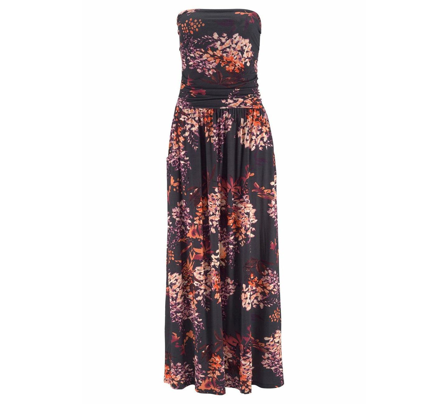 Женское платье LASCANA Viscose Printed with Pockets Style Bandeau Maxi, цвет: Разноцветный с принтом — фото 5