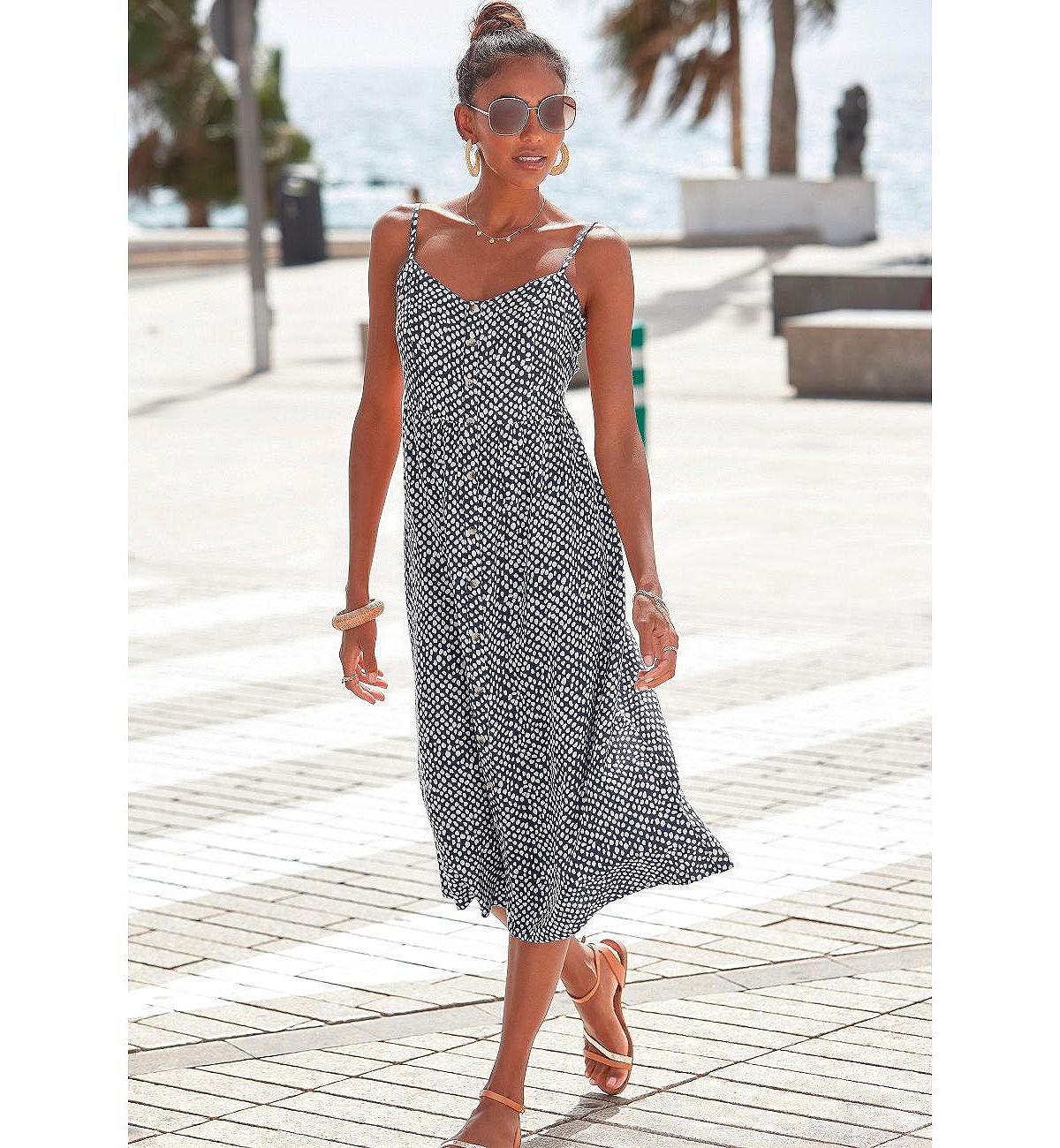 LASCANA Women's Button Up Panel Dress view 2 — MAYCSS fashion products