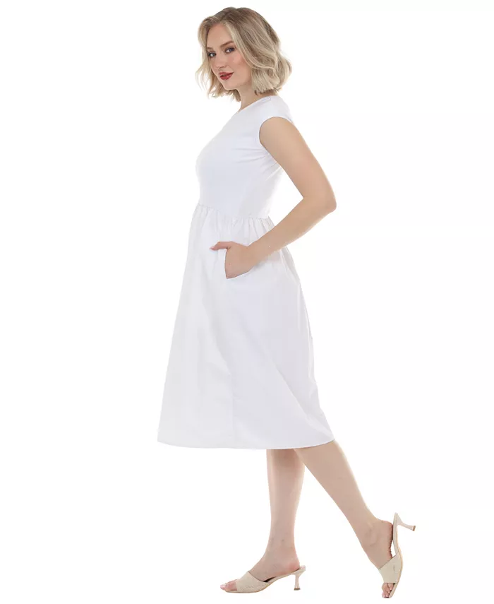 Women's Crew Neck Midi Dress - thumbnail 8