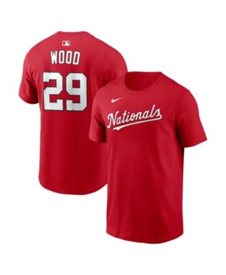 Men's James Wood Red Washington Nationals Name & Number T-Shirt