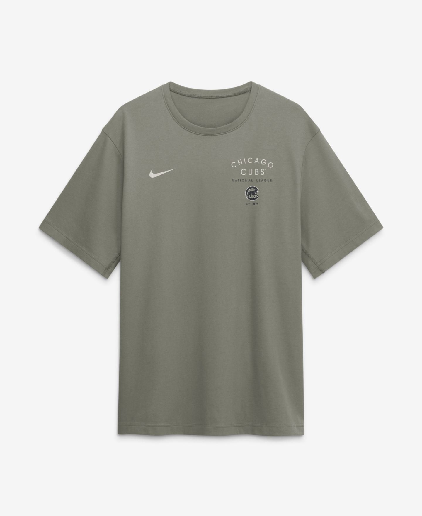 Мужская футболка Nike Olive Chicago Cubs Statement Dri-FIT Primary — фото 2