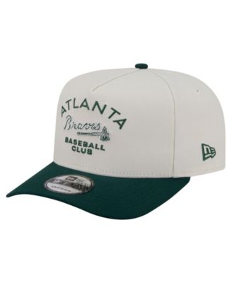 Men's Cream/Dark Green Atlanta Braves Chrome A-Frame 9FIFTY Snapback Hat