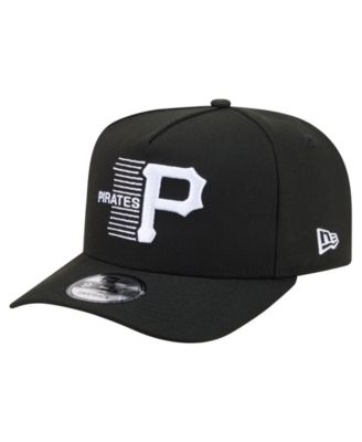 Men's Black Pittsburgh Pirates Motion A-Frame 9FIFTY Snapback Hat