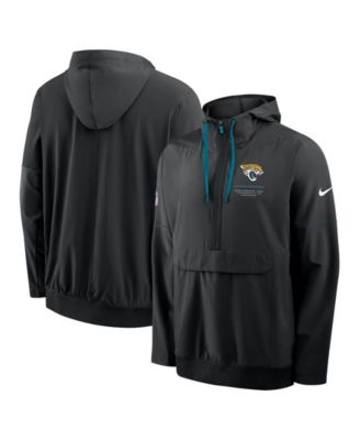 Men's Black Jacksonville Jaguars Sideline Anorak Half-Zip Hoodie