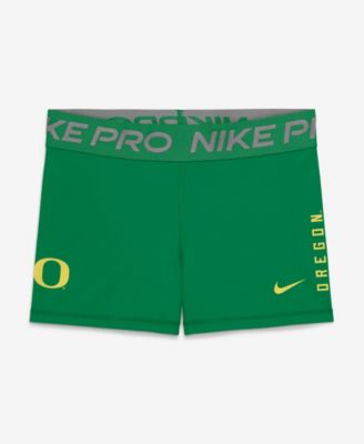 Women's Green Oregon Ducks Pro Dri-FIT Mid-Rise Shorts