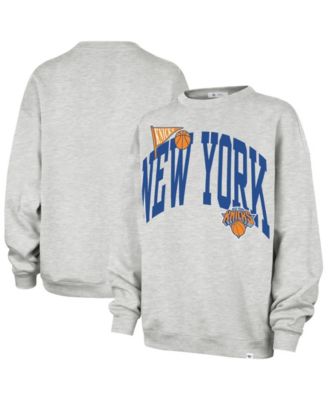 Women's Gray New York Knicks Oversized Arched Icon Sweatshirt