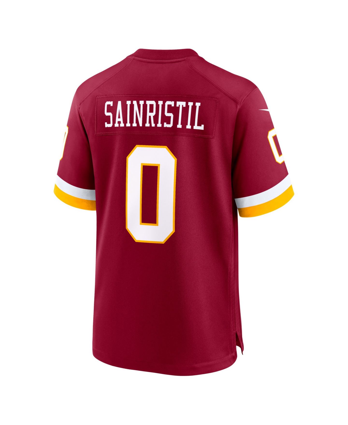 Мужской топ Nike Mike Sainristil Burgundy Washington Commanders Game Jersey — фото 3