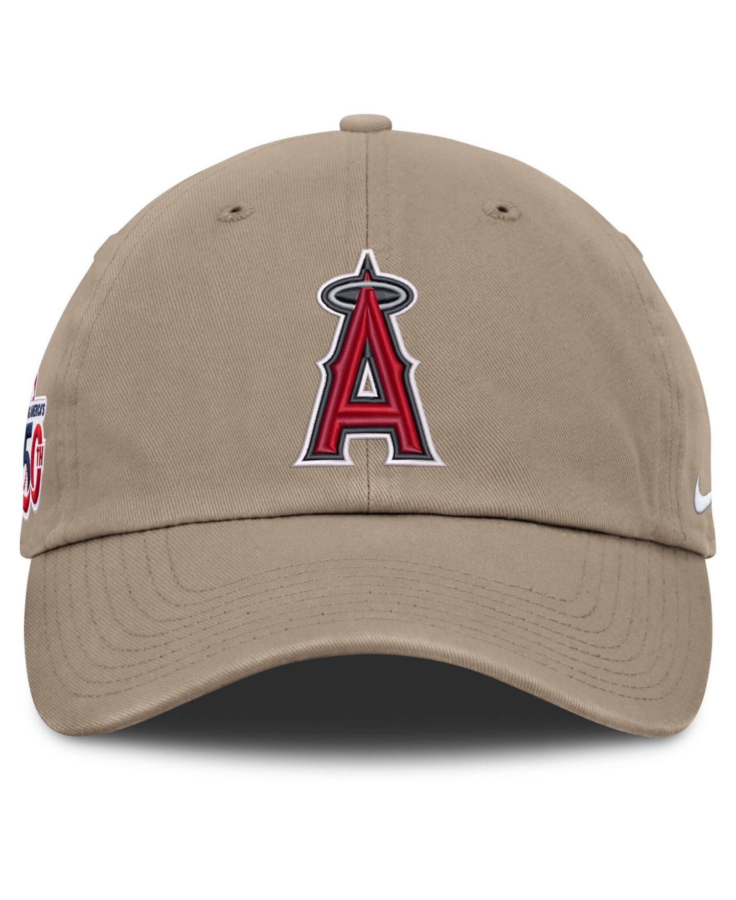 Мужская кепка Nike Khaki Los Angeles Angels Celebrating America's 250th Club Adjustable Hat — фото 2