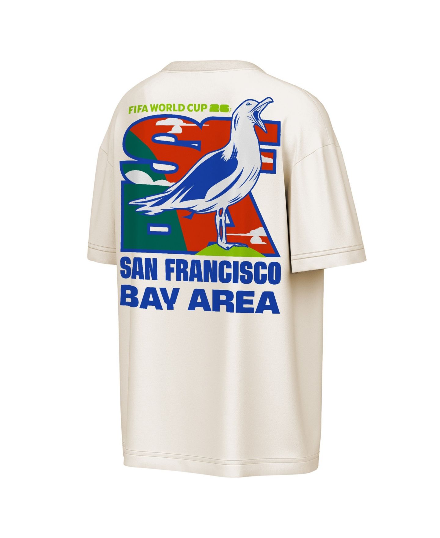 Мужская футболка Outerstuff Natural FIFA World Cup 2026 San Francisco Bay Area Big City Poster — фото 3