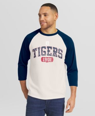 Men's Cream/Navy Detroit Tigers Americana 3/4-Sleeve Raglan T-Shirt